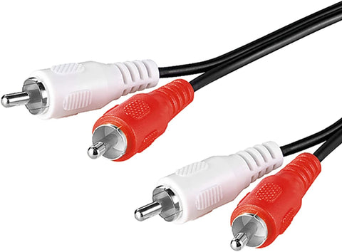 2 RCA to 2 RCA 2RCA Male Twin Phono to Phono Dual Audio Cable Lead Wire 1m
