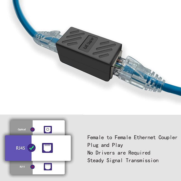 RJ45 Female To Female CAT 7 6 5e 5 Network LAN Ethernet Connector Coupler Adapter