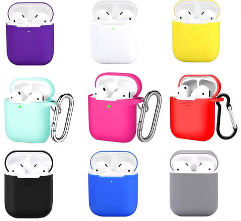 AIRPOD 1 & 2 CASE SILICONE PROTECTIVE WITH KEYCHAIN