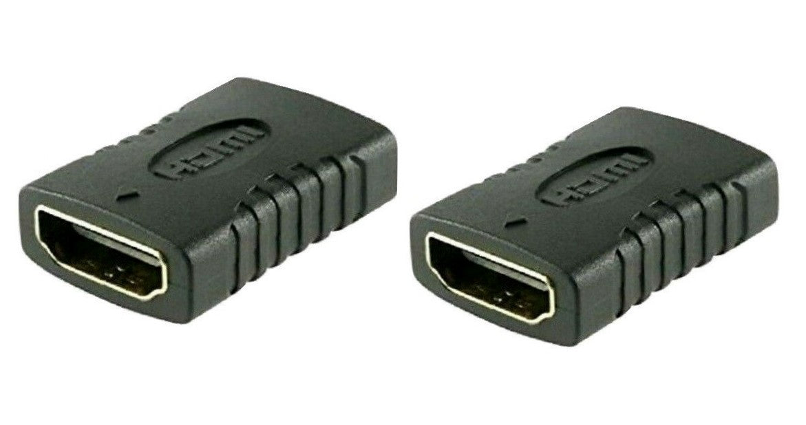 2x HDMI EXTENDER FEMALE TO FEMALE ADAPTER