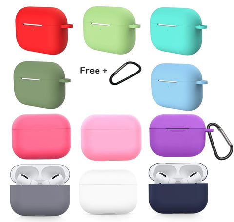 AIRPOD PRO CASE SILICONE PROTECTIVE WITH KEYCHAIN