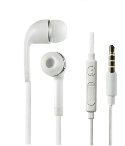 3.5mm IN EAR WHITE EARPHONES WITH EXTRA BASS